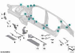 Apantallado p cavidad, marco lateral diagram for BMW X6 F16 35iX