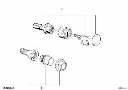 WHEEL BOLT LOCK WITH KEY diagram for BMW 3 Series E30 325i