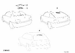 THIRD STOPLAMP diagram for BMW 7 Series E38 740i