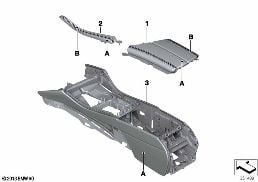 INDIV. CENTER CONSOLE/CENTER ARMREST diagram for BMW 5 Series F10 LCI 530d