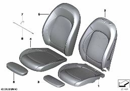 SEAT FRONT, UPHOLSTERY & COVER BASE SEAT