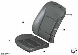 INDIV.COVER, BASIC SEAT, FRONT diagram for BMW 5 Series F10 LCI 530d