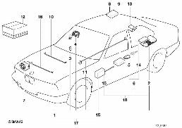 ALARM SYSTEM diagram for BMW 8 Series E31 850Ci