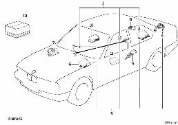 Alarmanlage diagram for BMW 7 Series E32 750iL