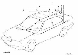 ALARM SYSTEM diagram for BMW 7 Series E38 740i