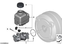 BRAKE MASTER CYLINDER/EXPANSION TANK diagram for BMW i8 I12 i8