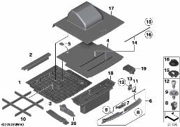 TRIM PANEL, TRUNK FLOOR diagram for BMW X1 E84 20i