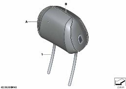 INDIVIDUAL HEADREST, FRONT diagram for BMW 5 Series F10 LCI 530d