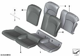 SEAT, REAR, UPHLSTRY/COVER, LOAD-THROUGH