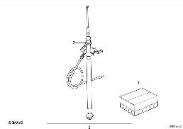 MANUAL ANTENNA diagram for BMW 3 Series E30 320i