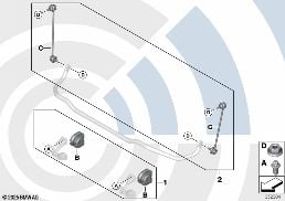 Zestawy naprawcze stabilizatora przedn. diagram for BMW X3 E83 LCI 3.0d