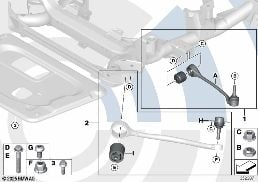 Zest. napr. wah. wleczonych i poprzecz. diagram for BMW X3 E83 LCI 3.0d