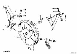 พัดลมไฟฟ้าเสริม diagram for BMW 5 Series E12 520