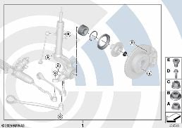 Zestaw naprawczy łożyska koła przedn. diagram for BMW X3 E83 LCI 3.0d