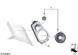 HIGH END SOUND SYSTEM FOR D-PILLAR diagram for BMW X5 F15 25d