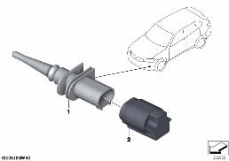 TEMPERATURE SENSOR diagram for BMW X5 F15 25d