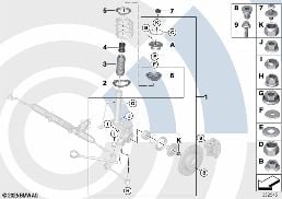 Zestaw naprawczy gniazda górnego diagram for BMW X3 E83 LCI 3.0d