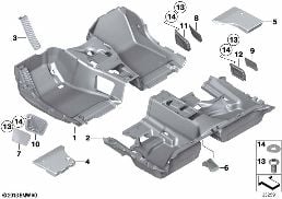 FLOOR COVERING diagram for BMW X1 E84 20i