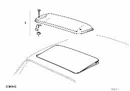 Osłona przeciwwietrzna diagram for BMW 7 Series E65 745i