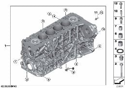 Blocco cilindri diagram for BMW X6 F16 40dX