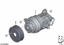 Pump servostyrning diagram for BMW X6 F16 35iX