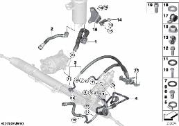 Oljeledningar diagram for BMW X6 F16 35iX