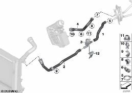 COOLING WATER HOSES diagram for BMW 2 Series F22 M235i