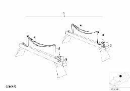 Support de fixation universel diagram for BMW 5 Series E39 525td