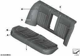 Кожаная обивка Зд сиденья Individual diagram for BMW 5 Series F10 M5