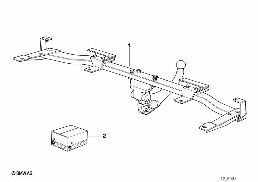 Anhängerkupplung diagram for BMW 7 Series E32 750iL