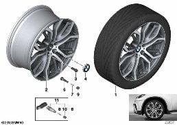 BMW llanta AL rad. Y 375 BMW Performance diagram for BMW X6 F16 35iX