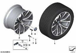 Rueda BMW AL, radios en Y 627 diagram for BMW X6 F16 35iX