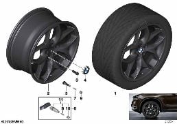 BMW llanta AL, radios dobles 215 diagram for BMW X6 F16 35iX