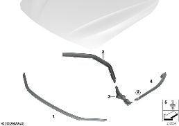 HOOD SEALS diagram for BMW 4 Series F32 425d