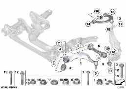 FRNT AXLE SUPPORT,WISHBONE/TENSION STRUT diagram for BMW 6 Series F13 650iX