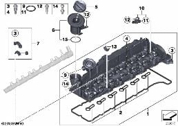 Coperchio testa cilindro diagram for BMW X6 F16 40dX