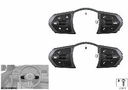 SWITCH,ST. WHEEL, MULTIFUNCTION M-SPORT diagram for BMW 3 Series F31 328i