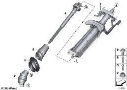 STEERING COLUMN MAN.ADJUST./MOUNT. PARTS diagram for BMW i8 I15 i8