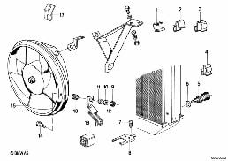 พัดลมไฟฟ้าเสริม diagram for BMW 5 Series E12 520