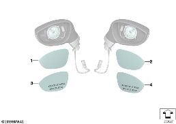 MIRROR GLASS diagram for BMW i8 I12 i8