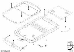 Mecanismo techo panorámico diagram for BMW MINI R56 One