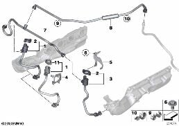 Odvzdušňovací ventil nádrže diagram for BMW 5 Series F11 LCI 550i