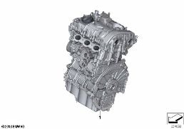 SHORT ENGINE diagram for BMW i8 I12 LCI i8