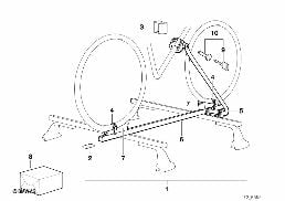 TOURING BICYCLE HOLDER diagram for BMW 8 Series E31 850Ci