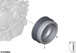 BELT DRIVE-VIBRATION DAMPER diagram for BMW i8 I12 LCI i8