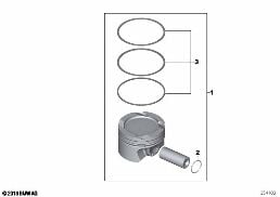 CRANKSHAFT-PISTONS diagram for BMW 2 Series F45 Active Tourer LCI 216d