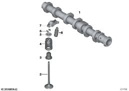 VALVE TIMING GEAR, CAMSHAFT, OUTLET diagram for BMW i8 I12 LCI i8