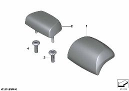 REAR SEAT HEAD RESTRAINT diagram for BMW X6 F16 35iX