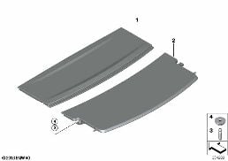 REAR WINDOW SHELF diagram for BMW 3 Series F34 GT 335iX