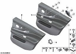 DOOR TRIM, REAR diagram for BMW 5 Series F07 GT LCI 530dX